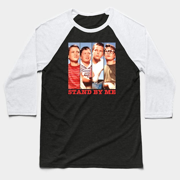 Stand By Me Character Montage Baseball T-Shirt by Rebus28